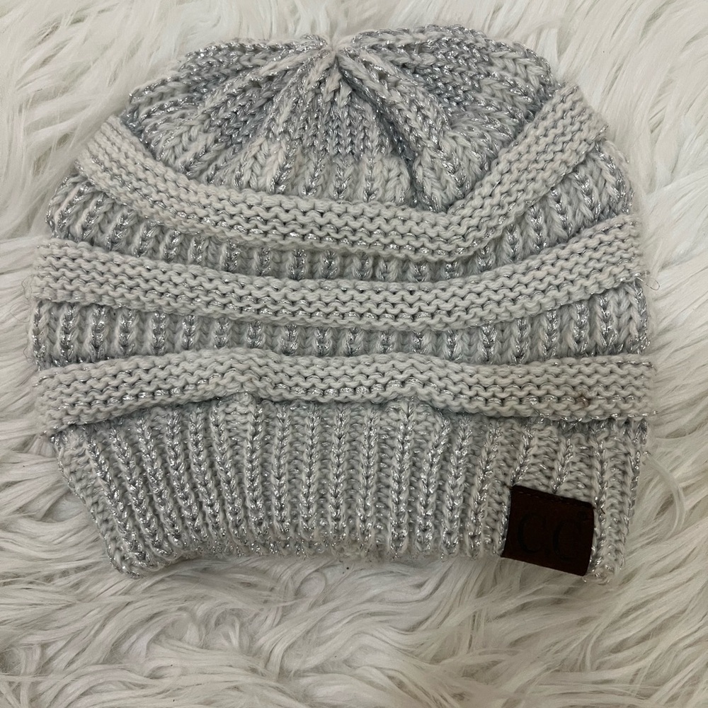 C.C Gray Knit Beanie